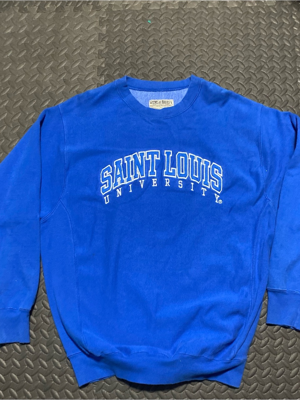 Steve & Barry's Saint Louis University Blue Crewneck Sweatshirt